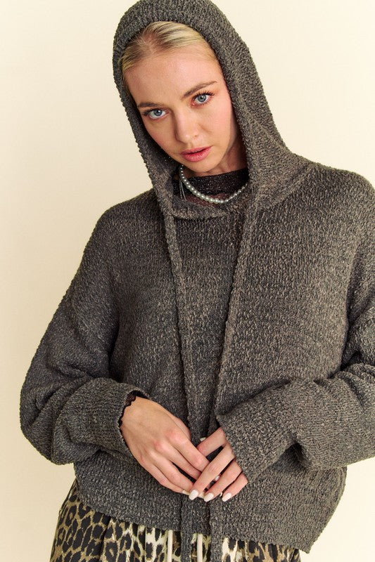 Davi & Dani Drop Shoulder Long Sleeve Hooded Sweater