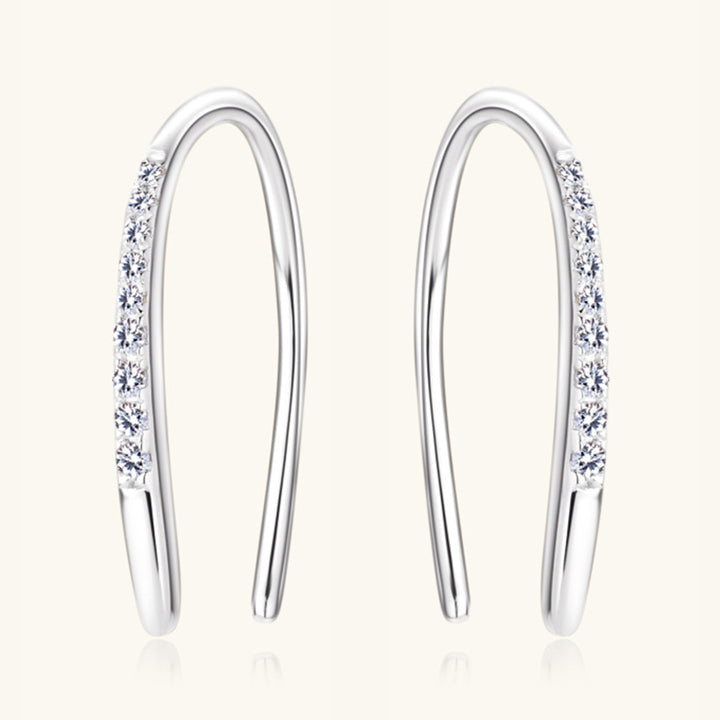 Moissanite 925 Sterling Silver U Shape Earrings