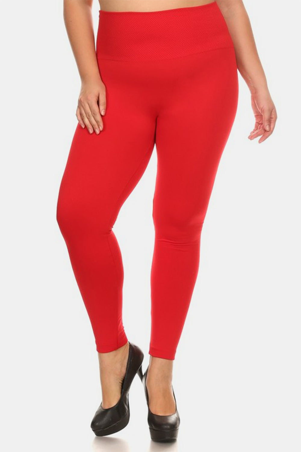 Yelete Full Size Seamless High Waist Fleece Leggings