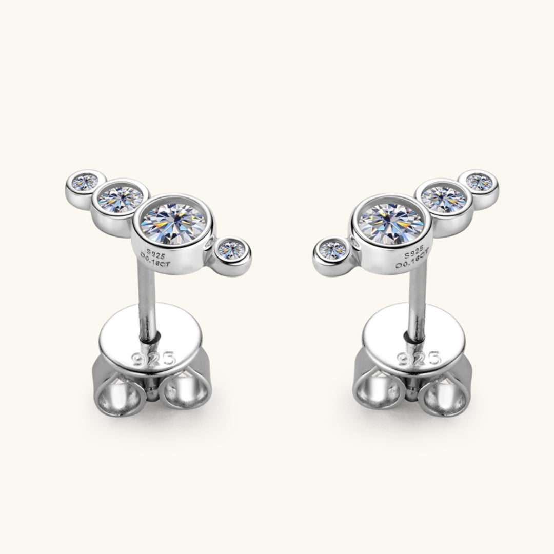 Moissanite 925 Sterling Silver Stud Earrings