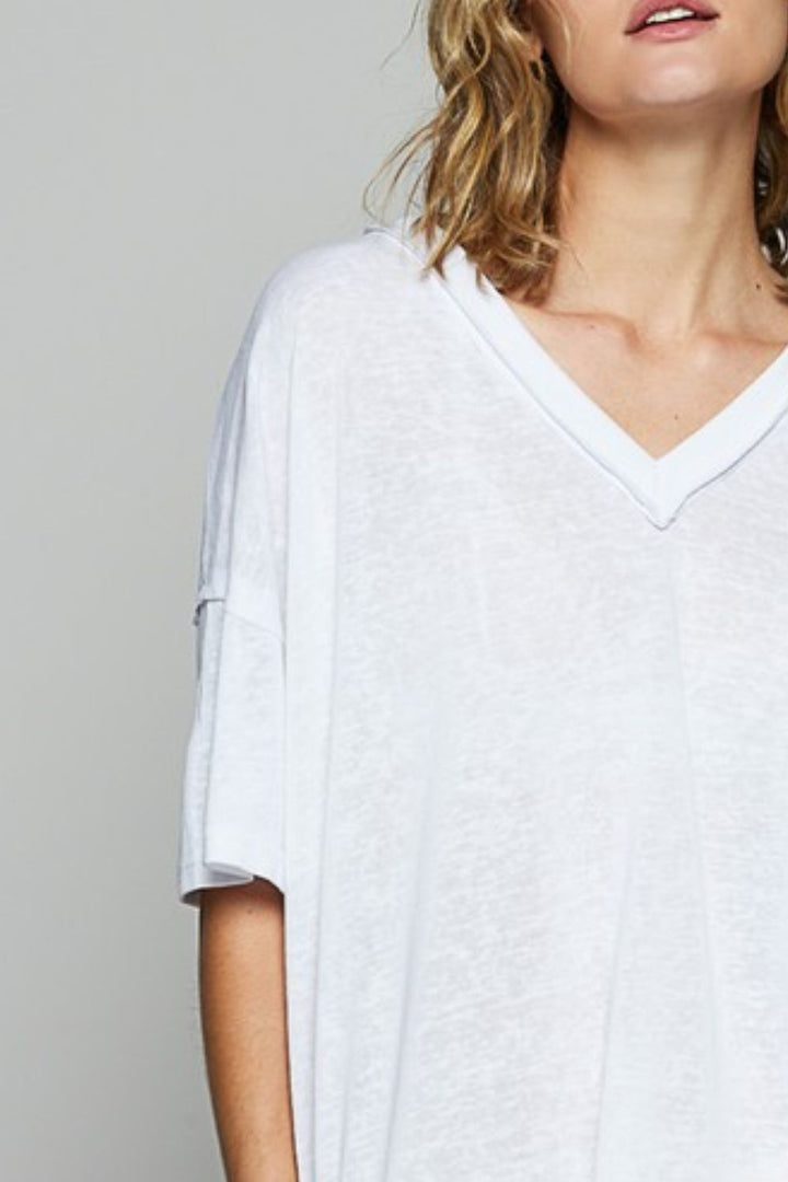 POL V-Neck Half Sleeve T-Shirt