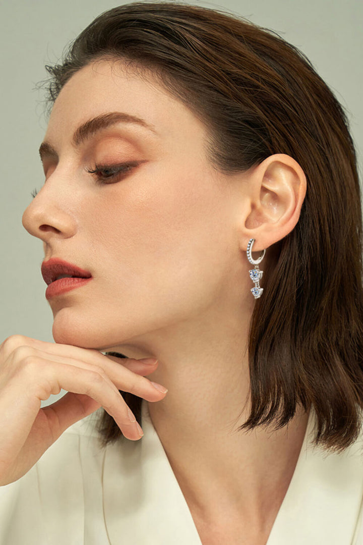 Adored Be The One Moissanite Drop Earrings