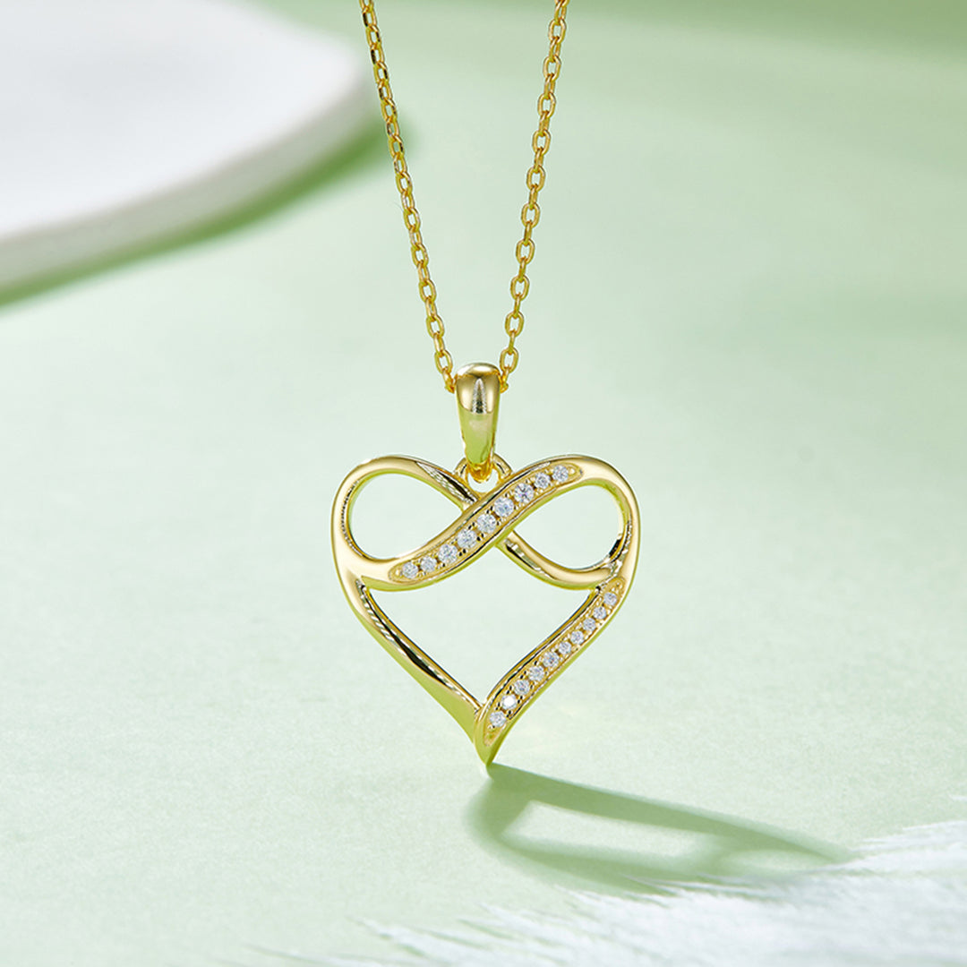 Moissanite 925 Sterling Silver Heart Necklace