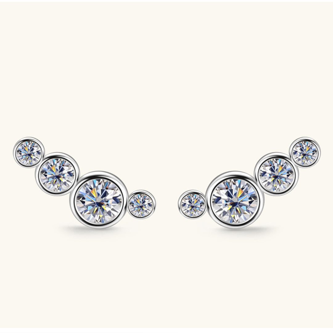 Moissanite 925 Sterling Silver Stud Earrings