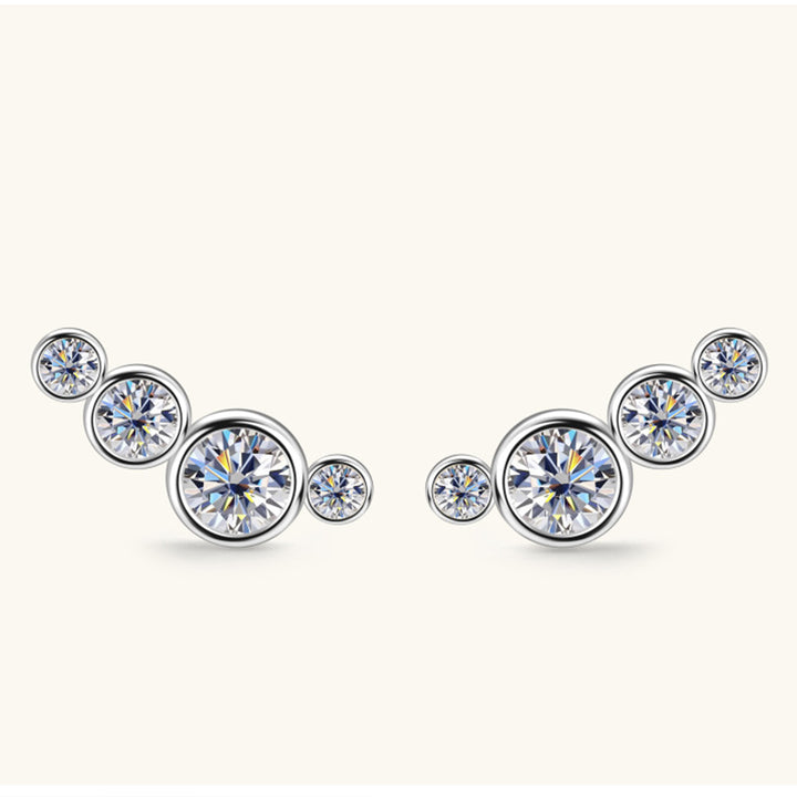 Moissanite 925 Sterling Silver Stud Earrings