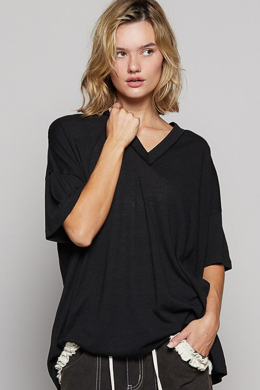 POL V-Neck Half Sleeve T-Shirt