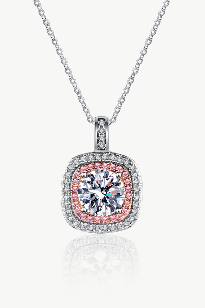 1 Carat Geometric Moissanite Pendant Necklace