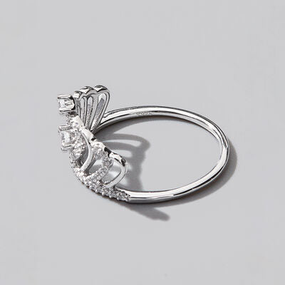 Crown Shape Zircon 925 Sterling Silver Ring