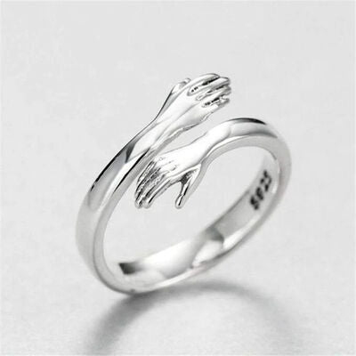 Hug Shape 925 Sterling Silver Bypass Ring