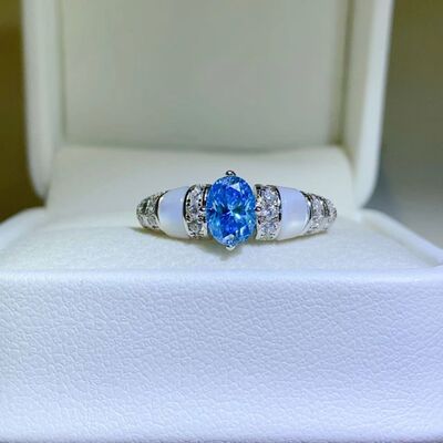 1 Carat Moissanite 925 Sterling Silver Ring