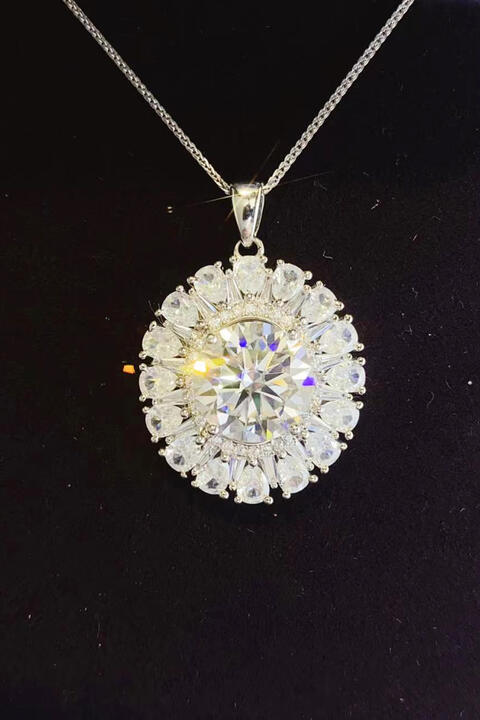 5 Carat Moissanite 925 Sterling Silver Necklace