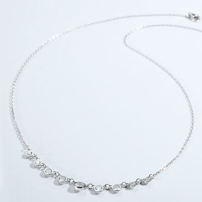 Inlaid Zircon 925 Sterling Silver Necklace